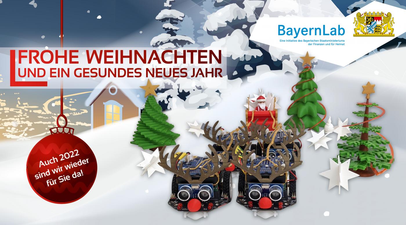 Weihnachtskarte der BayernLabs © ldbv.bayern.de