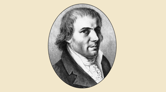 Schwarz-weiß Portrait Joseph von Utzschneider